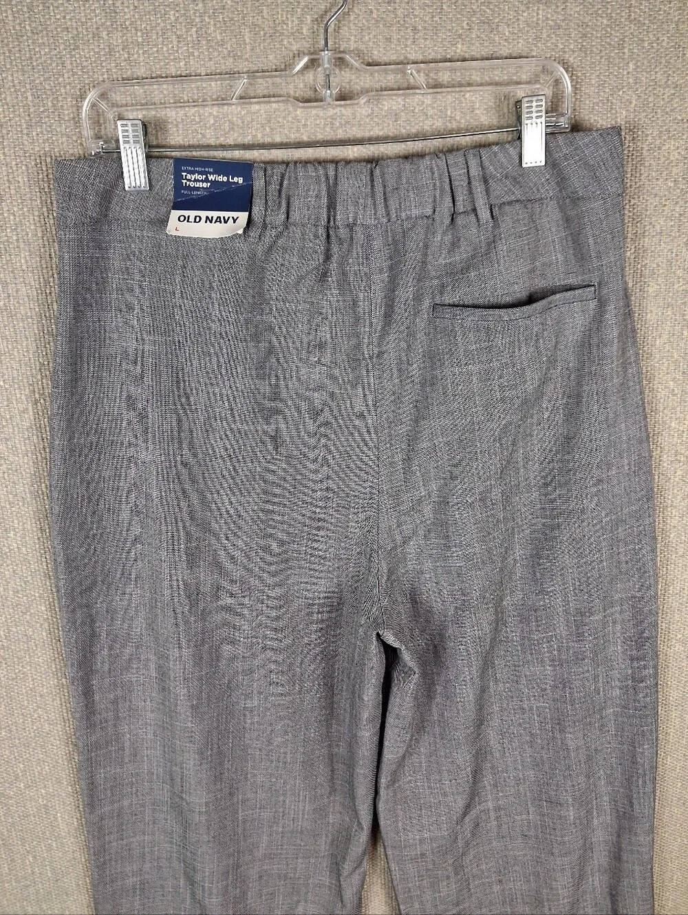 Old Navy Taylor Extra High-Rise Wide-Leg Full-Length Trouser Pants Gray Size L
